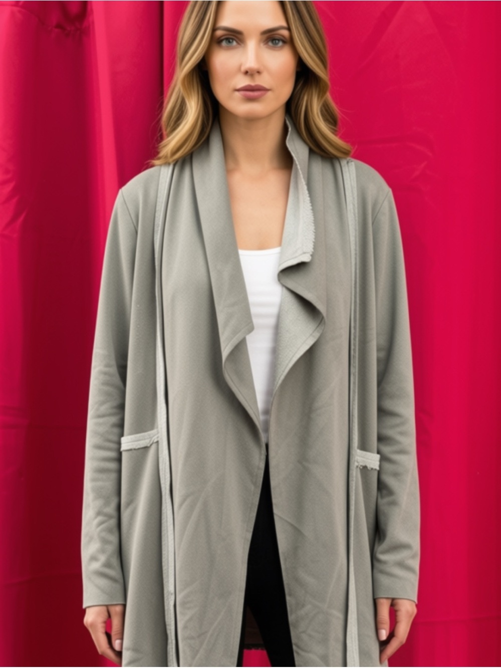 Lazy Sundays Olive Gray Cardigan